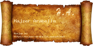 Hajzer Arabella névjegykártya